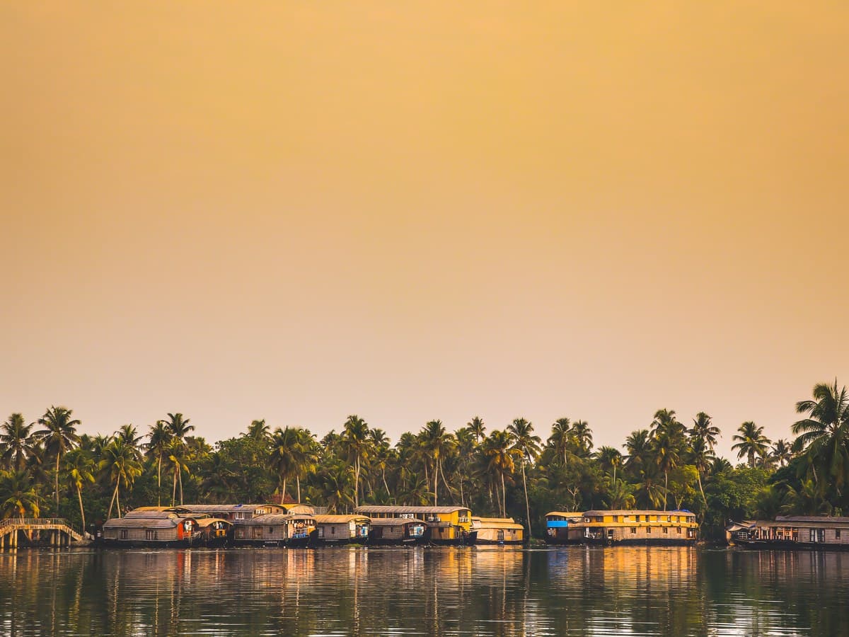 Kerala backwaters luxury houseboat sunset